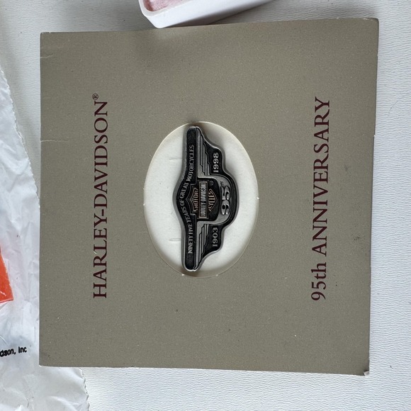 Vintage Harley-Davidson 95th Anniversary Pin Badge Lot USA England 1998 Bear‎ - Picture 3 of 14